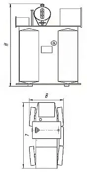 Фото чертежа ТМФ 1000/10/0,4
